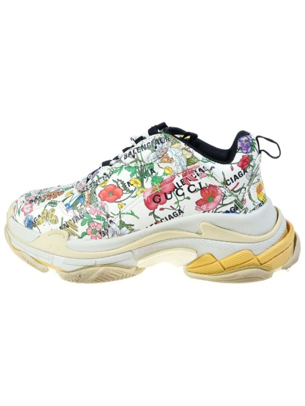 Gucci the Hacker Project Triple S Flora Print Low Sneakers Multi